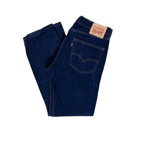 Levi's Men's 505 Original Fit Jeans W33/L32 Dark Wash Denim